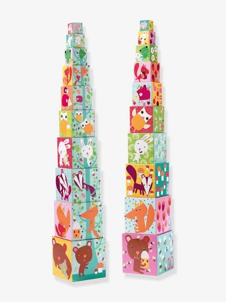 10 Cubes Forêt DJECO Vert - Djeco 1 10 Cubes Forêt DJECO Vert - Djeco