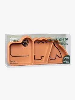 Assiette Stick&Stay Croco En Silicone DONE BY DEER Jaune Moutarde - Done By Deer