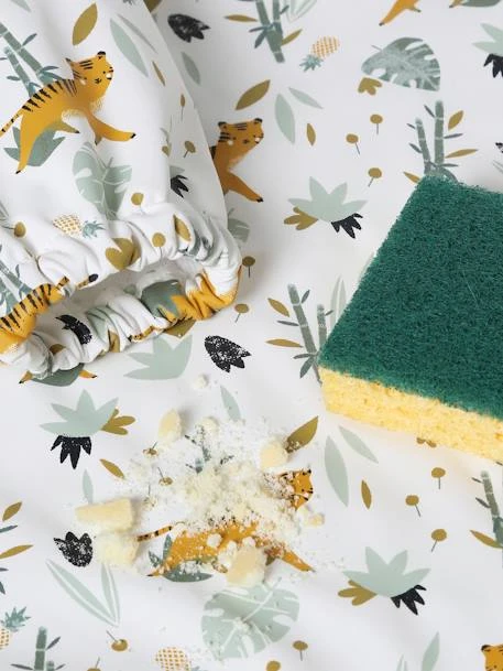 Bavoir Manches Longues VERTBAUDET Imprimé Tigres - Vertbaudet 2 Bavoir Manches Longues VERTBAUDET Imprimé Tigres - Vertbaudet – Image 2