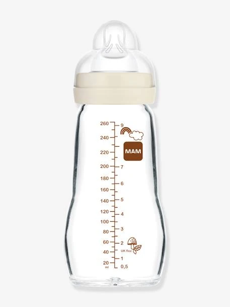 Biberon Verre 260 Ml MAM Feel Good Débit 2 Beige - Mam 2 Biberon Verre 260 Ml MAM Feel Good Débit 2 Beige - Mam – Image 2