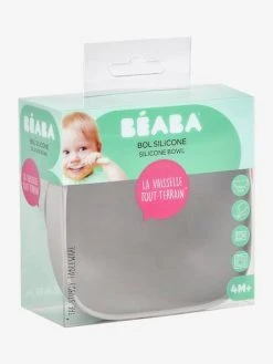 Bol En Silicone Avec Ventouse BEABA Gris - Beaba -Buki France Shop bol en silicone avec ventouse beaba 2
