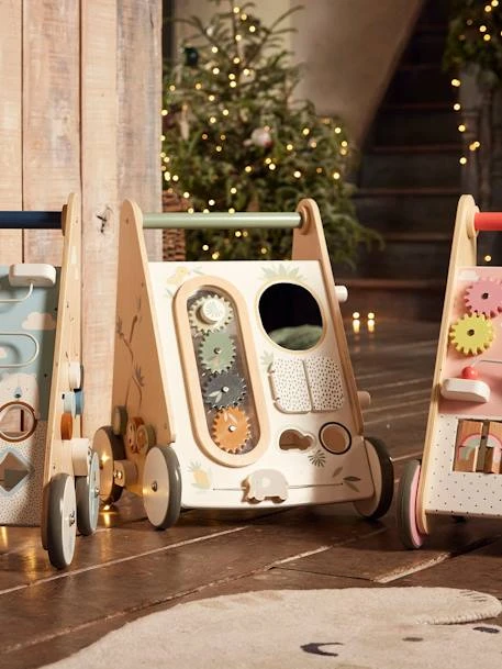 Chariot De Marche Avec Freins HANOÏ En Bois FSC® Multicolore - Vertbaudet 3 Chariot De Marche Avec Freins HANOÏ En Bois FSC® Multicolore - Vertbaudet – Image 3