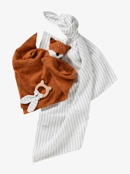 Coffret Cadeau 3 Pièces : Lange + Doudou + Hochet Rose - Vertbaudet 2 Coffret Cadeau 3 Pièces : Lange + Doudou + Hochet Rose - Vertbaudet – Image 2