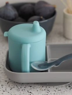 Coffret D’apprentissage 3 Pièces BEABA En Silicone Rose - Beaba -Buki France Shop coffret dapprentissage 3 pieces beaba en silicone 2