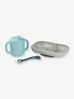 Coffret D’apprentissage 3 Pièces BEABA En Silicone Rose - Beaba -Buki France Shop coffret dapprentissage 3 pieces beaba en silicone 3