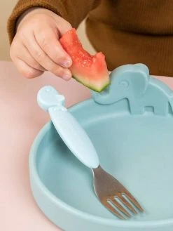 Coffret Repas 3 Pièces DONE BY DEER Peekaboo Deer Friends En Silicone Bleu - Done By Deer -Buki France Shop coffret repas 3 pieces done by deer peekaboo deer friends en silicone 3