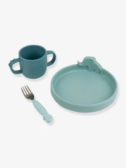 Coffret Repas 3 Pièces DONE BY DEER Peekaboo Deer Friends En Silicone Bleu - Done By Deer -Buki France Shop coffret repas 3 pieces done by deer peekaboo deer friends en silicone 4