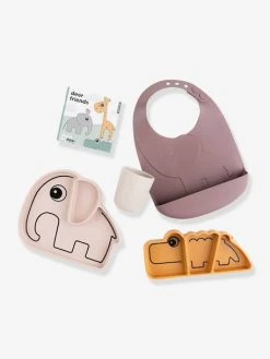 Coffret Repas 4 Pièces DONE BY DEER Goodie Box Stick&Stay En Silicone Bleu/gris/vert - Done By Deer -Buki France Shop coffret repas 4 pieces done by deer goodie box stickstay en silicone 4