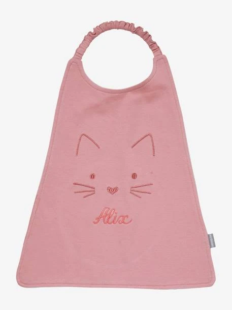 Grand Bavoir Brodé Animaux Rose Poudré/chat - Vertbaudet 2 Grand Bavoir Brodé Animaux Rose Poudré/chat - Vertbaudet – Image 2