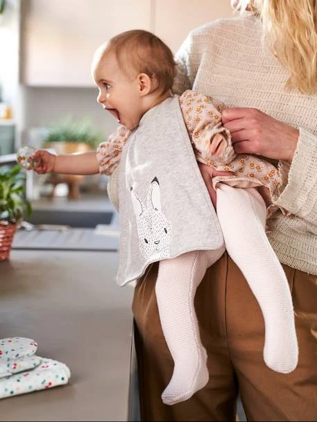 Grand Bavoir Enfant Gris Chiné - Vertbaudet 5 Grand Bavoir Enfant Gris Chiné - Vertbaudet – Image 5