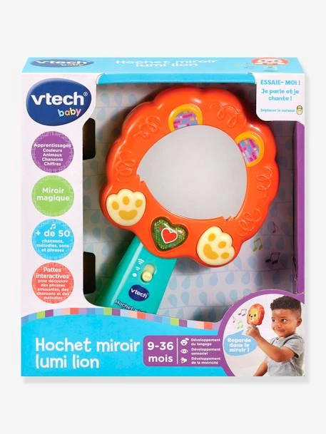 Hochet Miroir Lumi VTECH Orange - Toutes Les Marques 2 Hochet Miroir Lumi VTECH Orange - Toutes Les Marques – Image 2