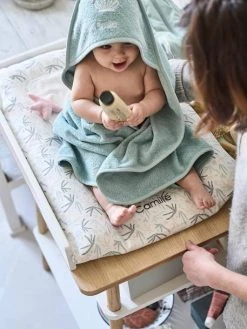 Housse De Matelas à Langer Personnalisable SOUS L'OCÉAN Blanc/bleu - Vertbaudet -Buki France Shop housse de matelas a langer personnalisable sous locean 5