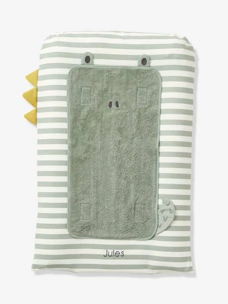 Housse Pour Matelas à Langer Personnalisable TREK Rayé Vert - Vertbaudet 1 Housse Pour Matelas à Langer Personnalisable TREK Rayé Vert - Vertbaudet