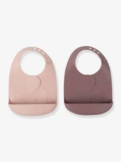 Lot De 2 Bavoirs Avec Récupérateur DONE BY DEER Peekaboo Eléphant En Silicone Vert Clair + Vert Foncé - Done By Deer -Buki France Shop lot de 2 bavoirs avec recuperateur done by deer peekaboo elephant en silicone 2