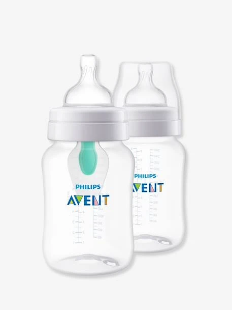 Lot De 2 Biberons 240 Ml Philips AVENT Anti-colic Avec Valve AirFree Transparent - Philips Avent 2 Lot De 2 Biberons 240 Ml Philips AVENT Anti-colic Avec Valve AirFree Transparent - Philips Avent – Image 2