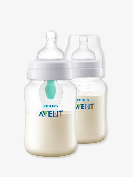 Lot De 2 Biberons 240 Ml Philips AVENT Anti-colic Avec Valve AirFree Transparent - Philips Avent 1 Lot De 2 Biberons 240 Ml Philips AVENT Anti-colic Avec Valve AirFree Transparent - Philips Avent
