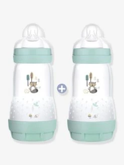 Lot De 2 Biberons 260 Ml MAM Easy Start Anti-colique Nature Guardian Nature Aqua - Mam
