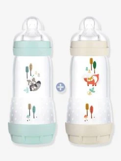 Lot De 2 Biberons 320 Ml MAM Easy Start Anti-colique Time For Love Aqua - Mam