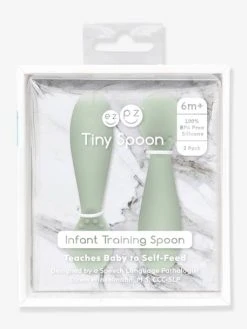 Lot De 2 Cuillères 1er âge EZPZ Tiny Spoon En Silicone Vert Amande - EZPZ -Buki France Shop lot de 2 cuilleres 1er age ezpz tiny spoon en silicone 4