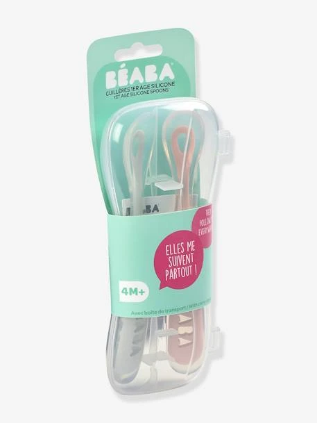Lot De 2 Cuillères Ergonomiques D'apprentissage + Boîte De Transport BEABA Rose/gris - Beaba 3 Lot De 2 Cuillères Ergonomiques D'apprentissage + Boîte De Transport BEABA Rose/gris - Beaba – Image 3