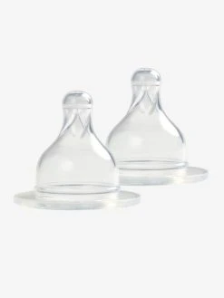 Lot De 2 Tétines Liquide épais Pour Biberons Verre Col Large BÉABA Transparent - Beaba