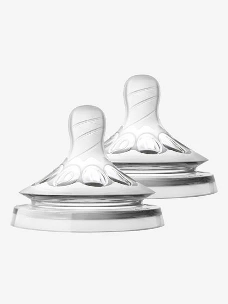 Lot De 2 Tétines Philips AVENT Natural, 5 Débits Transparent - Philips Avent 1 Lot De 2 Tétines Philips AVENT Natural, 5 Débits Transparent - Philips Avent