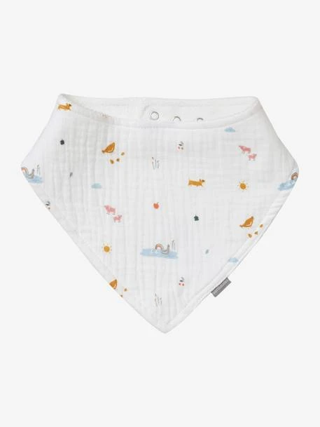 Lot De 3 Bavoirs Bandanas En Gaze De Coton Lot Vert Panda - Vertbaudet 6 Lot De 3 Bavoirs Bandanas En Gaze De Coton Lot Vert Panda - Vertbaudet – Image 6