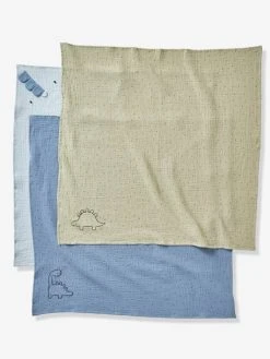Lot De 3 Langes En Gaze De Coton PETIT DINO Bleu - Vertbaudet 5 Lot De 3 Langes En Gaze De Coton PETIT DINO Bleu - Vertbaudet -Buki France Shop lot de 3 langes en gaze de coton petit dino 2