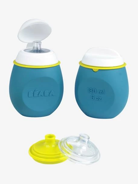 Lot De Gourdes Pour Compotes BEABA Babysqueez' 2 En 1 + Squeez'portion Blue - Beaba 1 Lot De Gourdes Pour Compotes BEABA Babysqueez' 2 En 1 + Squeez'portion Blue - Beaba