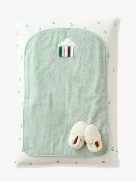 Matelas à Langer Bio Collection LOVELY NATURE Avec Housse + 2 Tapis Blanc/vert - Vertbaudet 1 Matelas à Langer Bio Collection LOVELY NATURE Avec Housse + 2 Tapis Blanc/vert - Vertbaudet