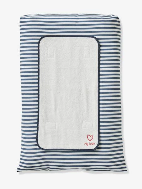 Matelas à Langer MARINIÈRE Blanc/bleu - Vertbaudet 2 Matelas à Langer MARINIÈRE Blanc/bleu - Vertbaudet – Image 2