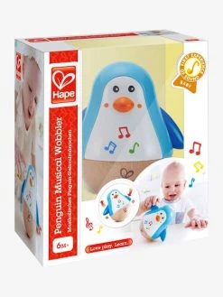 Pingouin Culbuto Musical HAPE Bleu - Hape -Buki France Shop pingouin culbuto musical hape 4
