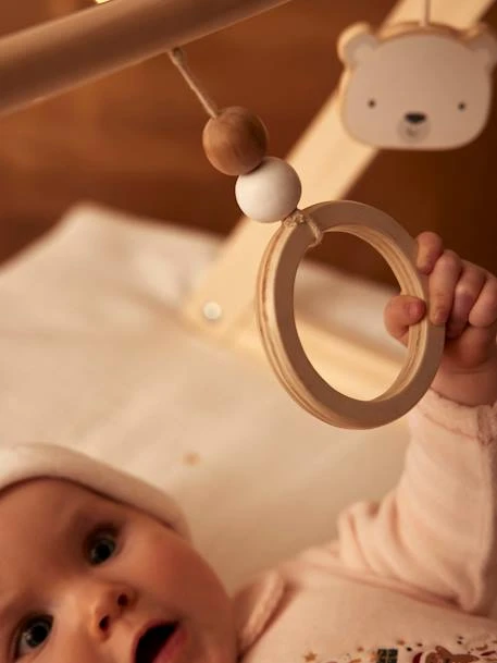 Portique D'éveil Base Triangle En Bois FSC® Beige - Vertbaudet 3 Portique D'éveil Base Triangle En Bois FSC® Beige - Vertbaudet – Image 3