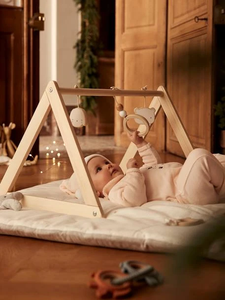 Portique D'éveil Base Triangle En Bois FSC® Beige - Vertbaudet 1 Portique D'éveil Base Triangle En Bois FSC® Beige - Vertbaudet