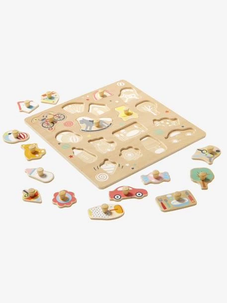 Puzzle Bouton Happy En Bois FSC® Multicolore - Vertbaudet 2 Puzzle Bouton Happy En Bois FSC® Multicolore - Vertbaudet – Image 2