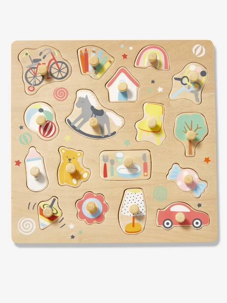 Puzzle Bouton Happy En Bois FSC® Multicolore - Vertbaudet 3 Puzzle Bouton Happy En Bois FSC® Multicolore - Vertbaudet – Image 3