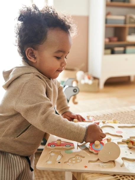 Puzzle Bouton Happy En Bois FSC® Multicolore - Vertbaudet 4 Puzzle Bouton Happy En Bois FSC® Multicolore - Vertbaudet – Image 4