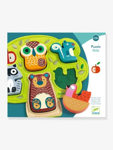 Puzzle Feutrine Oski - DJECO Vert - Djeco 2 Puzzle Feutrine Oski - DJECO Vert - Djeco – Image 2