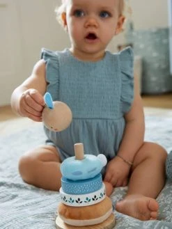 Pyramide à Empiler Tissu Et Bois FSC® Bleu - Vertbaudet 10 Pyramide à Empiler Tissu Et Bois FSC® Bleu - Vertbaudet -Buki France Shop pyramide a empiler tissu et bois fsc 4