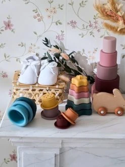 Pyramide D'étoiles à Empiler En Silicone Multicolor - Vertbaudet -Buki France Shop pyramide detoiles a empiler en silicone 3