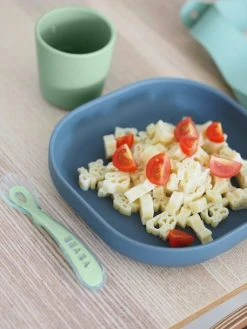 Set Vaisselle 4 Pièces Silicone BEABA Rose - Beaba -Buki France Shop set vaisselle 4 pieces silicone beaba 2