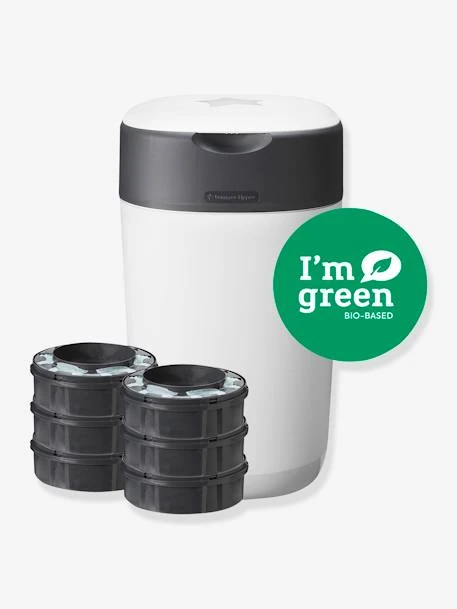 Starter Pack Poubelle à Couches TOMMEE TIPPEE Twist & Click + 6 Recharges Blanc - Tommee Tippee 2 Starter Pack Poubelle à Couches TOMMEE TIPPEE Twist & Click + 6 Recharges Blanc - Tommee Tippee – Image 2