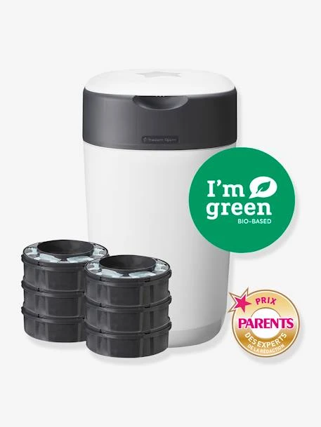 Starter Pack Poubelle à Couches TOMMEE TIPPEE Twist & Click + 6 Recharges Blanc - Tommee Tippee 1 Starter Pack Poubelle à Couches TOMMEE TIPPEE Twist & Click + 6 Recharges Blanc - Tommee Tippee