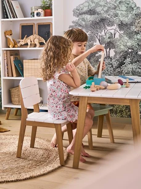 Table Outdoor/indoor Tropicool Blanc - Bois - Vertbaudet 4 Table Outdoor/indoor Tropicool Blanc - Bois - Vertbaudet – Image 4