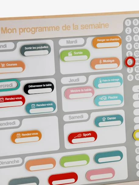 Tableau Organisateur De Semaine Gris - Vertbaudet 3 Tableau Organisateur De Semaine Gris - Vertbaudet – Image 3