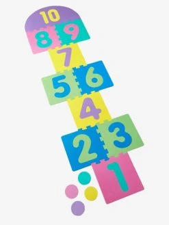 Buki France Shop 19 Tapis De Jeux, Marelle Et Puzzle En Mousse + 4 Palets Multicolore - Vertbaudet