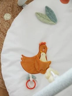 Tapis D'éveil Avec Arches En Coton Nid D'abeille LOVELY FARM Lovely Farm - Multicolore - Vertbaudet -Buki France Shop tapis deveil avec arches en coton nid dabeille lovely farm 3