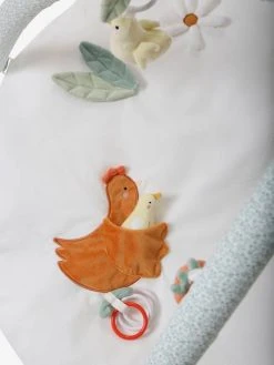 Tapis D'éveil Avec Arches En Coton Nid D'abeille LOVELY FARM Lovely Farm - Multicolore - Vertbaudet -Buki France Shop tapis deveil avec arches en coton nid dabeille lovely farm 5