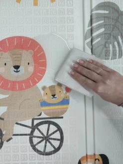 Tapis Mousse Savane - TAF TOYS Beige Clair Uni Avec Decor - Taf Toys -Buki France Shop tapis mousse savane taf toys 2