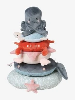 Tour à Empiler En Tissu SOUS L'OCÉAN Gris - Vertbaudet